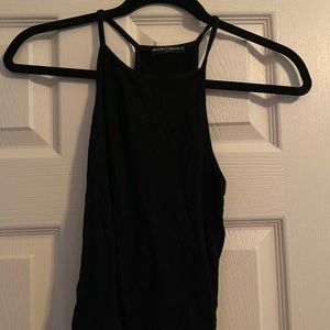 Tight cropped high neck tank